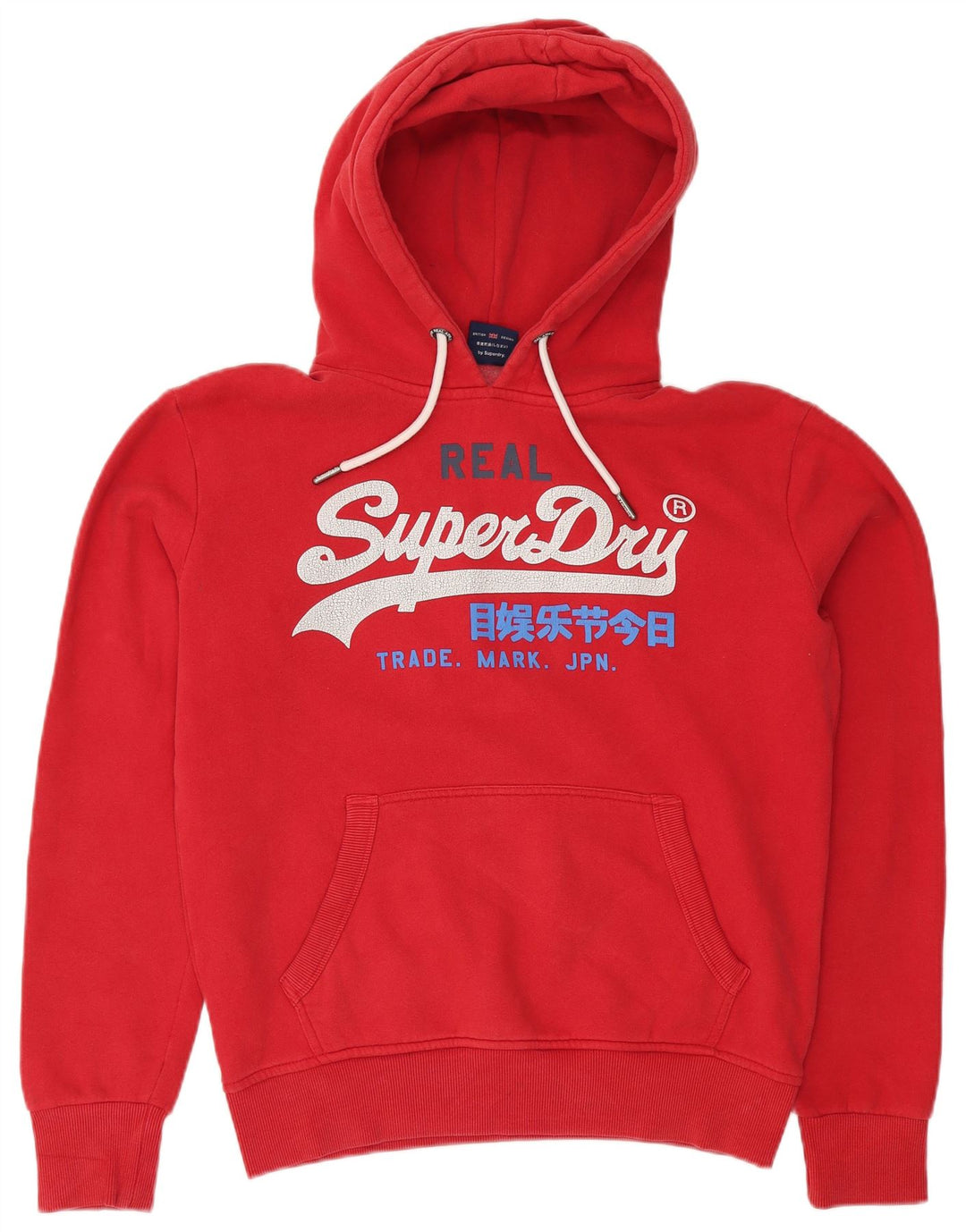 SUPERDRY Grafisk hættetrøje til mænd Medium rød bomuld
