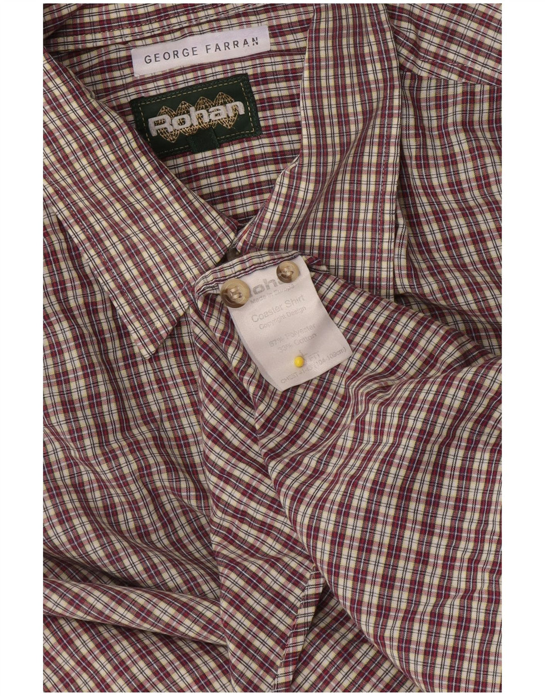 Rohan Herre Flanelskjorte Stor rødternet polyester