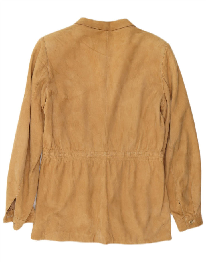 Vintage dame ruskindsjakke IT 46 Stort beige læder