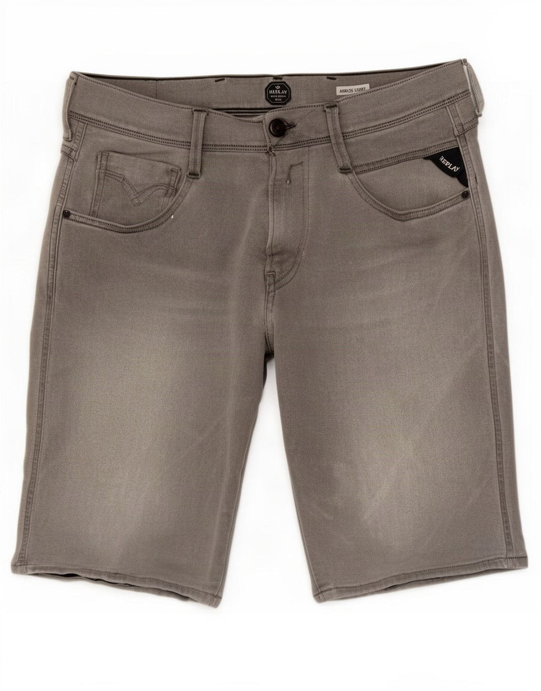 Replay Herre Anbass Denim Shorts W32 Medium Grå Bomuld
