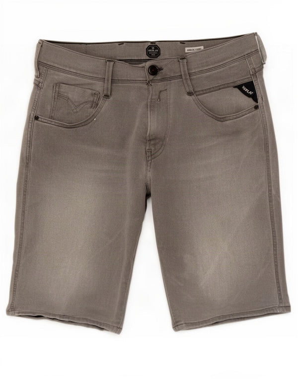 Replay Herre Anbass Denim Shorts W32 Medium Grå Bomuld
