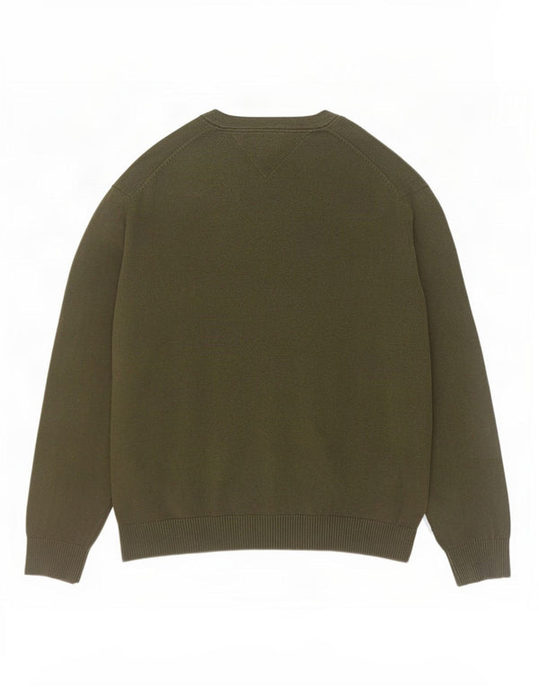 Tommy Hilfiger Herre V-hals sweater XL Khaki Bomuld