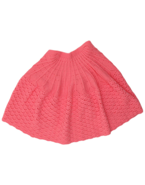 Vintage Dame Poncho Cardigan Sweater UK 14 Medium Pink