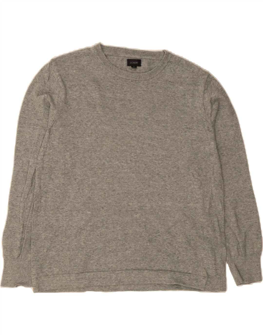 J. CREW Womens Crew Neck Jumper Sweater UK 16 Large Grey Cotton Vintage J. Crew and Second-Hand J. Crew from Messina Hembry 