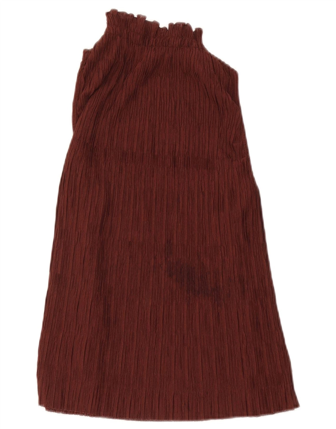 Zara Dame Halter Top UK 10 Small Bourgogne Polyester