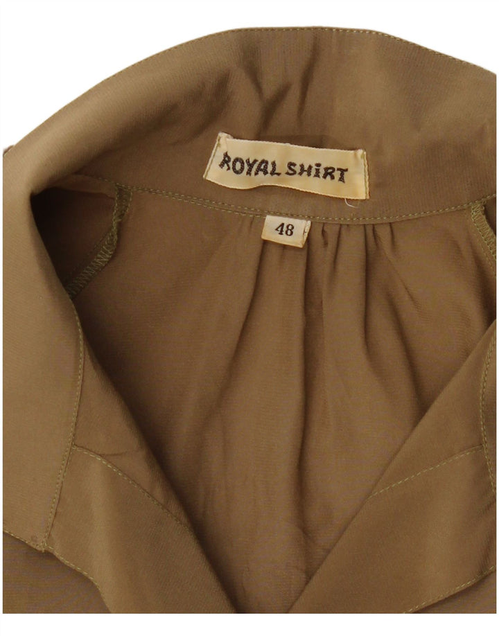 Vintage dameskjorte bluse IT 48 XL Khaki