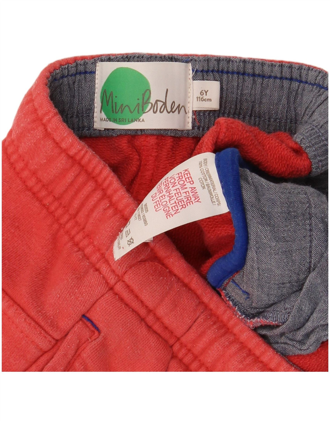 Boden Boys Sports Shorts 5-6 År Rød Bomuld