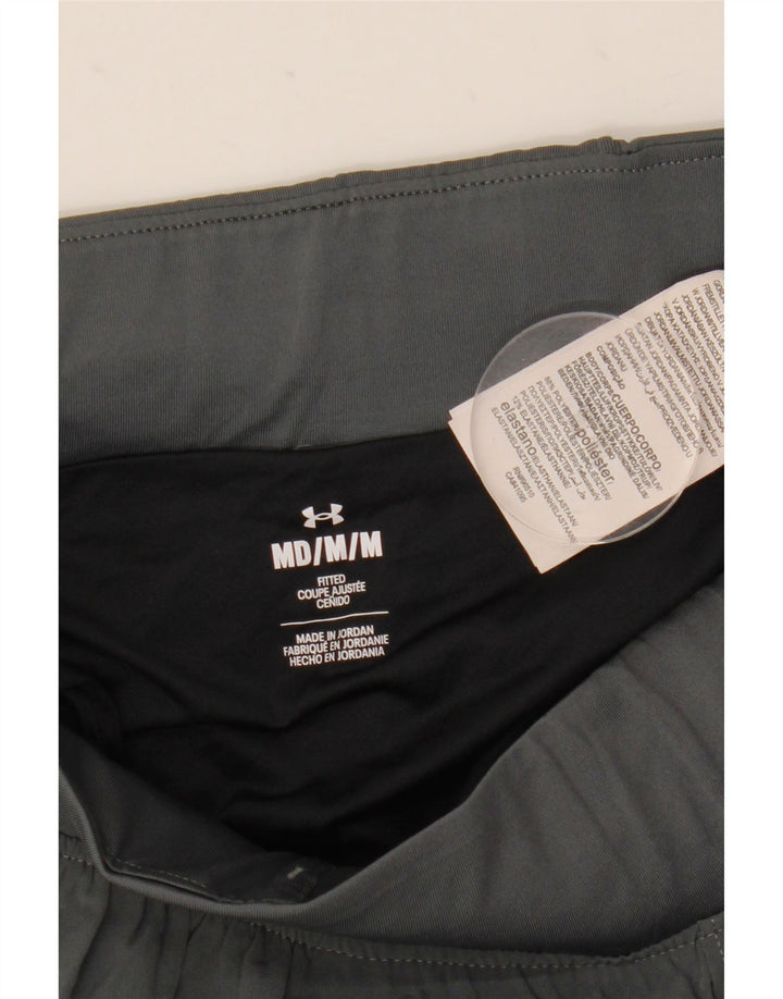 Under Armour Dame Sports Shorts UK 14 Medium Grey Polyester