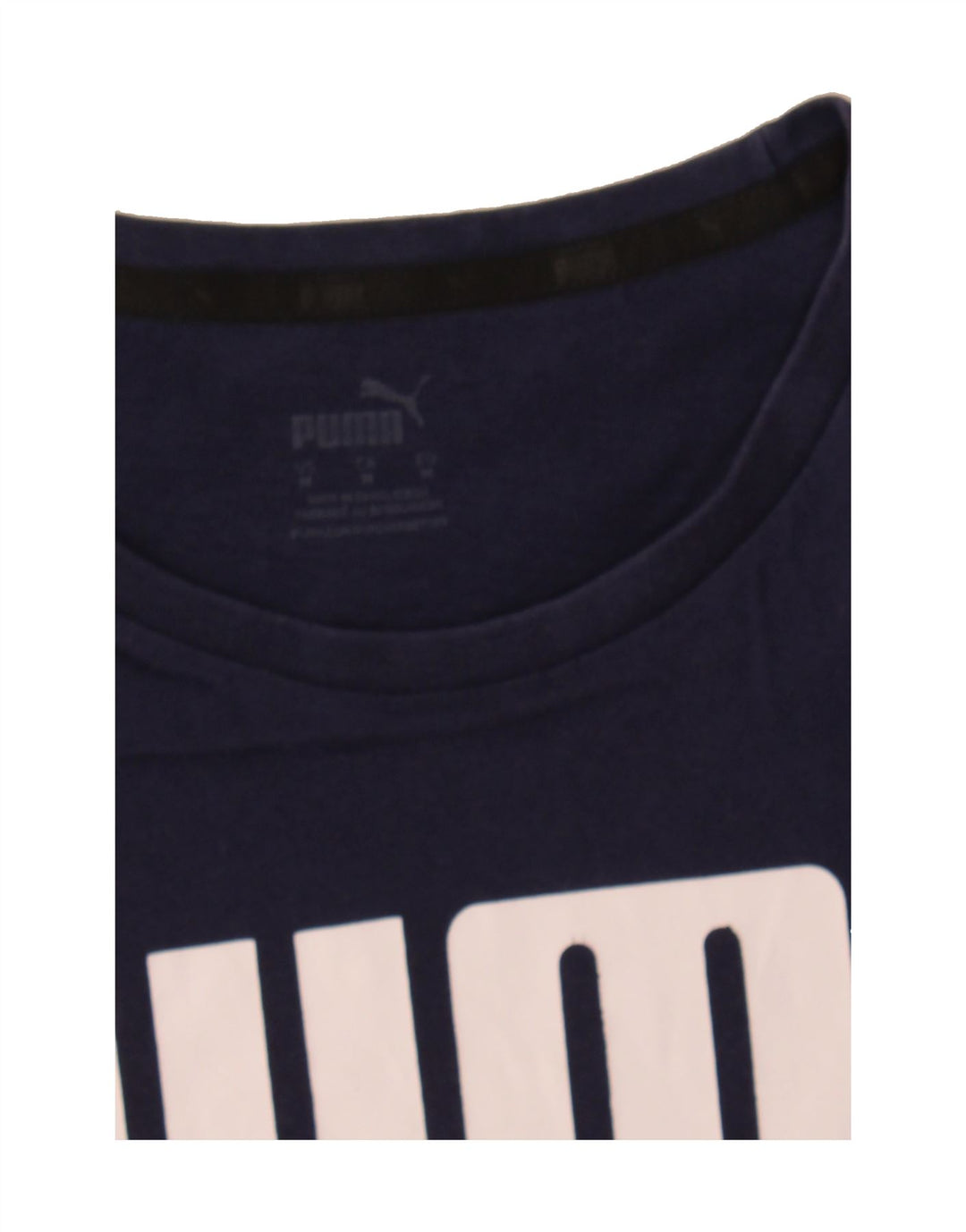 PUMA Mens Graphic T-Shirt Top Medium Navy Blue Cotton Vintage Puma and Second-Hand Puma from Messina Hembry 