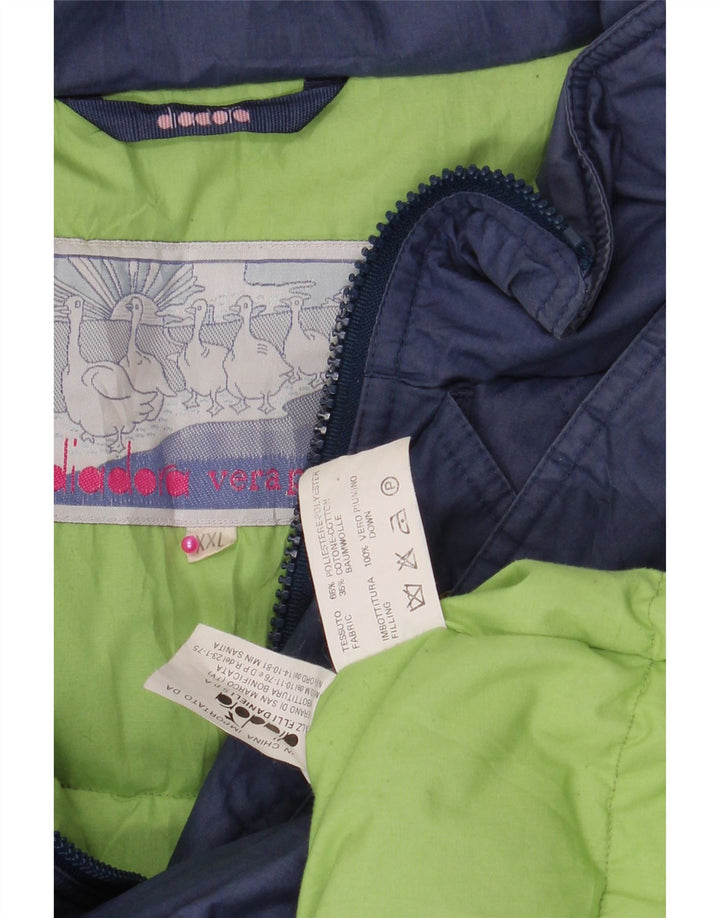 DIADORA Polstret jakke til mænd UK 44 2XL Navy Blue Polyester