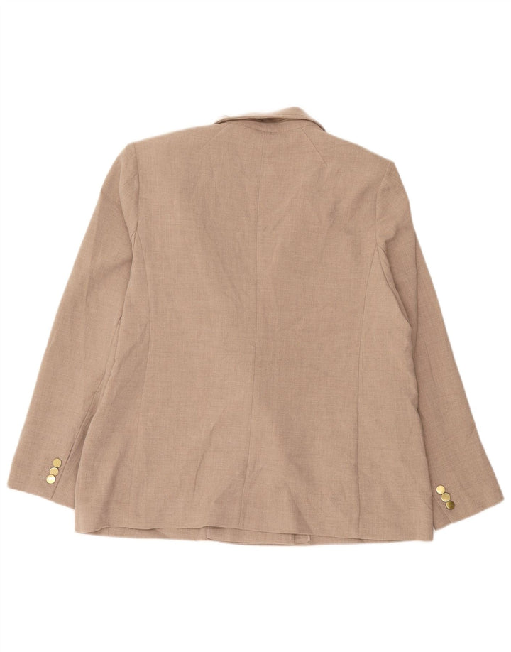 Marks & Spencer Dame Dobbeltradet Blazer Jacket UK 18 XL Beige