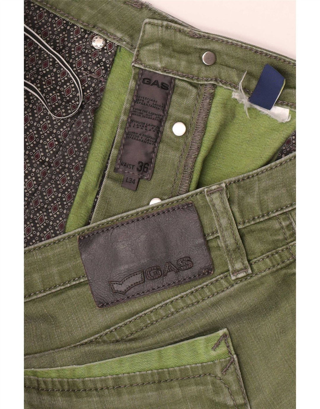 Gas Slim Jeans til kvinder W36 L32 Khaki