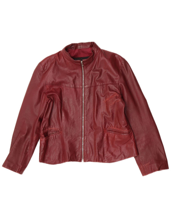 Lavorazione Artigiana Dame Læderjakke IT 46 Large Burgundy