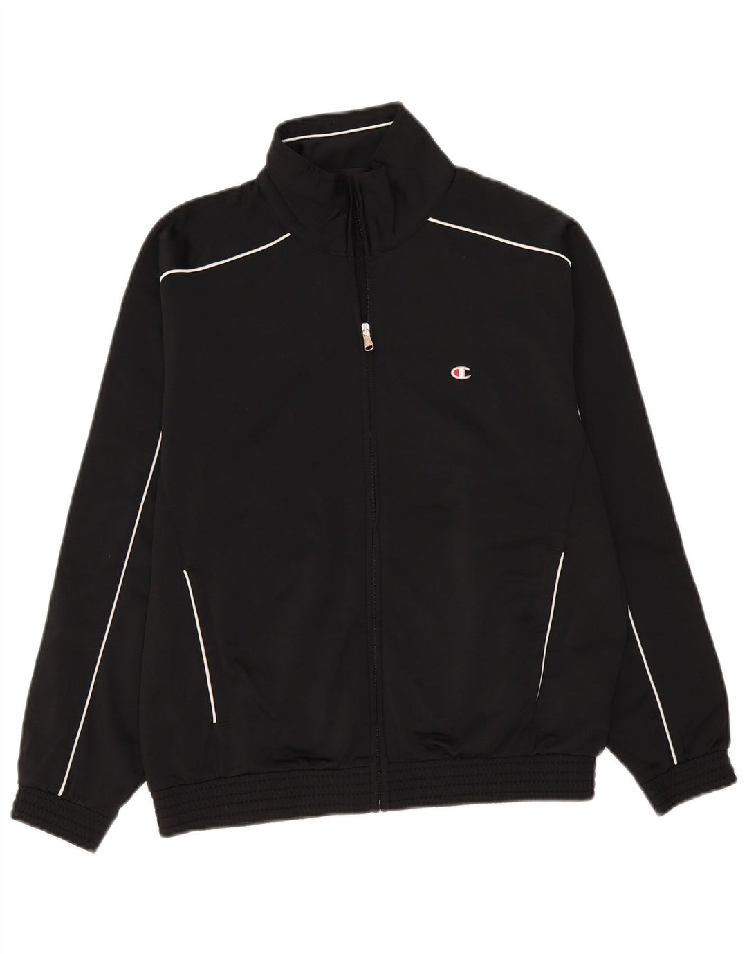 CHAMPION Herre Loose Fit træningsdragt Top jakke Lille sort stribet polyester