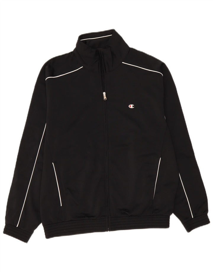 CHAMPION Herre Loose Fit træningsdragt Top jakke Lille sort stribet polyester