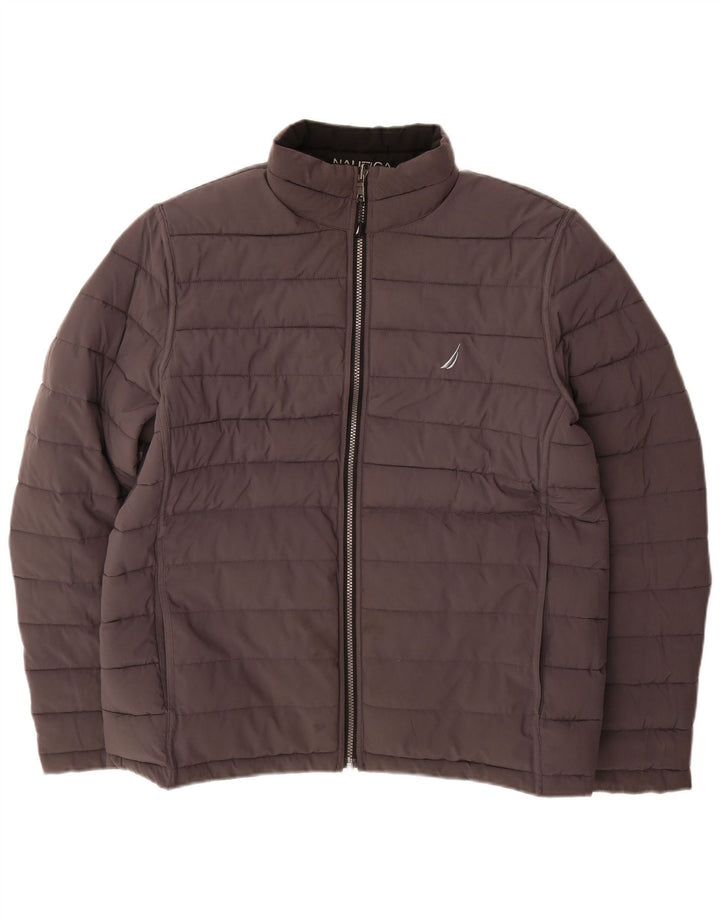 NAUTICA Herre vendbar polstret jakke UK 40 Stor sort polyester