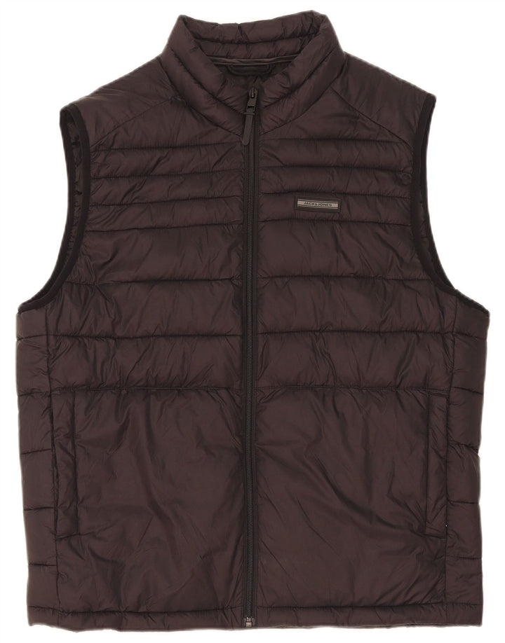 Jack & Jones Polstret Gilet til mænd UK 40 Stor sort nylon