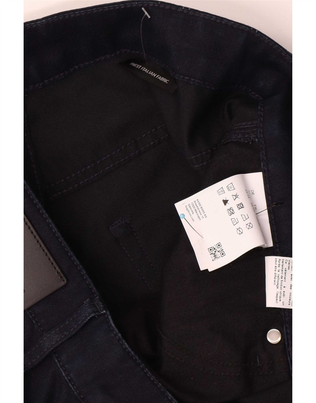 Hugo Boss Herre Slim Jeans W34 L34 Marineblå Bomuld