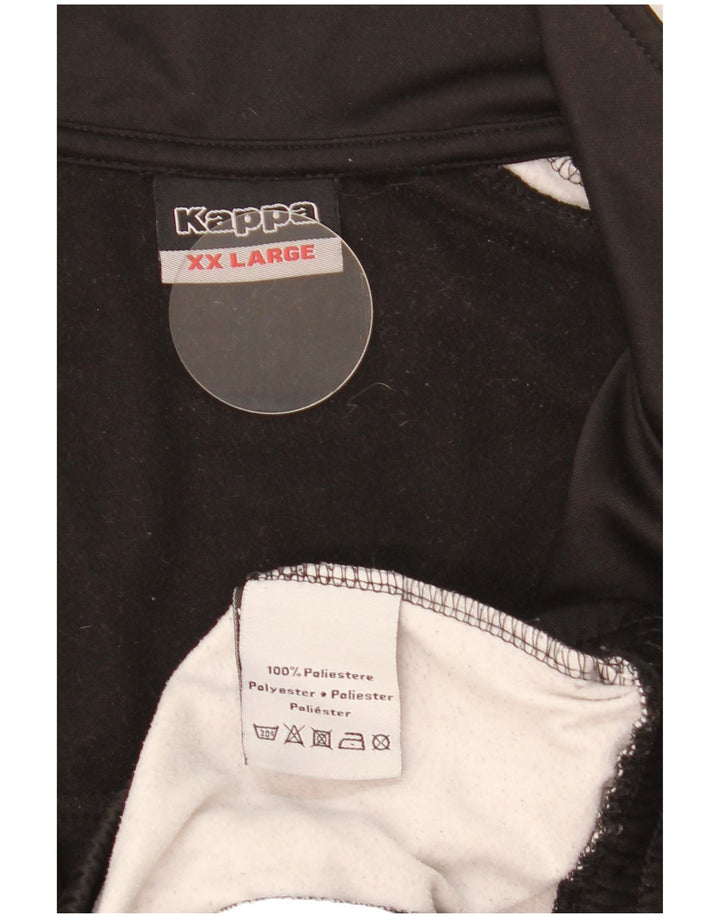 Kappa Herre grafisk træningsdragt Topjakke 2XL Sort Colourblock Polyester