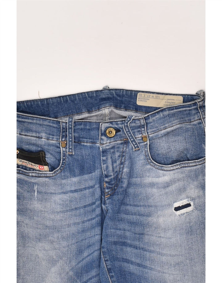 DIESEL Womens Grupee Distressed Slim Jeans W27 L32 Blue Cotton | Vintage Diesel | Thrift | Second-Hand Diesel | Used Clothing | Messina Hembry 