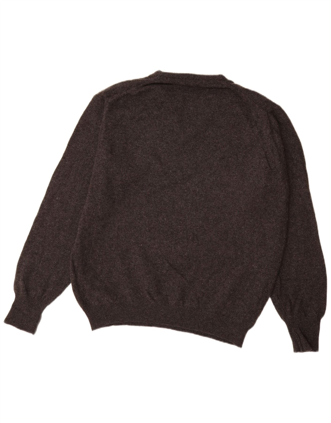 Marks & Spencer Herre V-hals trøje Sweater Large Grå Flecked Lammeuld