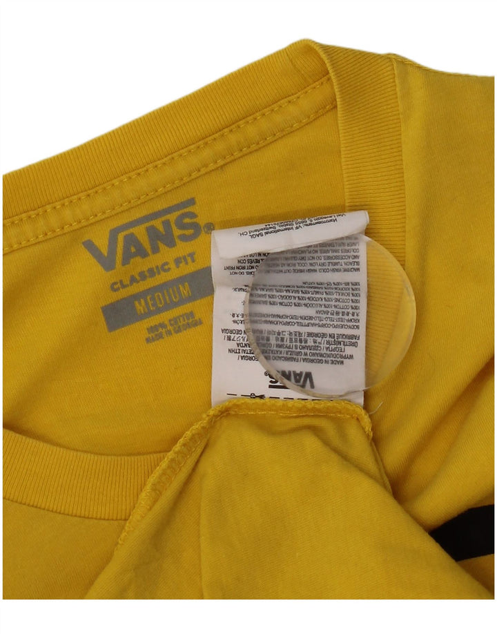 Vans Herre Classic Fit Grafisk T-Shirt Top Medium Gul Bomuld
