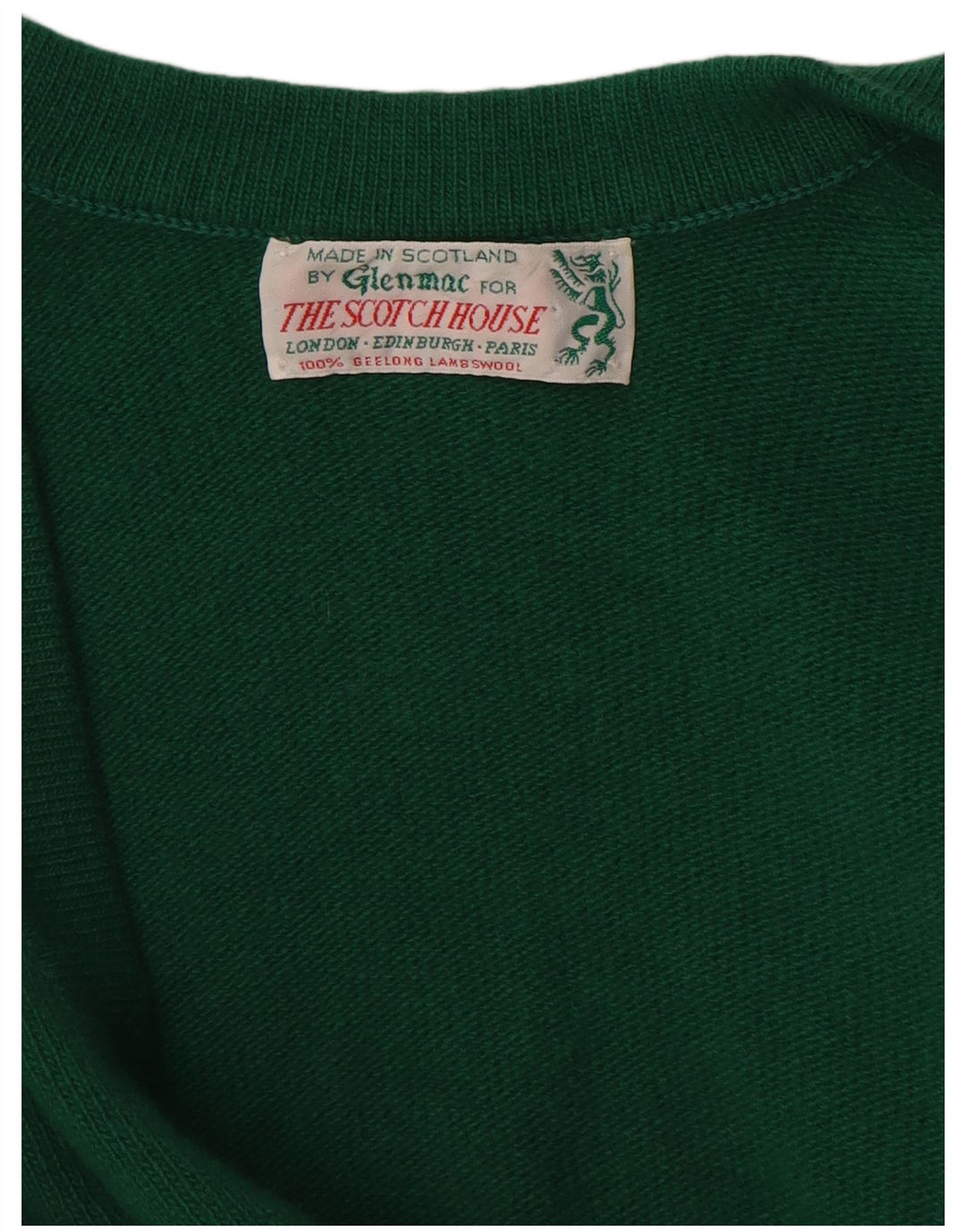 Glenmac Dame Cardigan Sweater UK 16 Stor grøn lammeuld