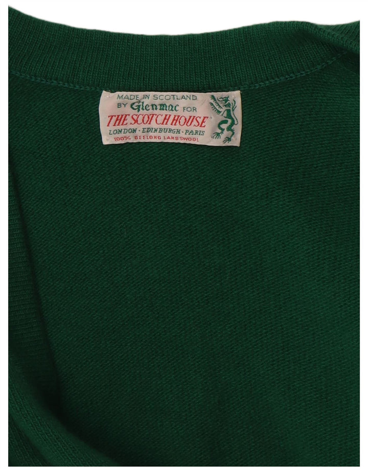 Glenmac Dame Cardigan Sweater UK 16 Stor grøn lammeuld