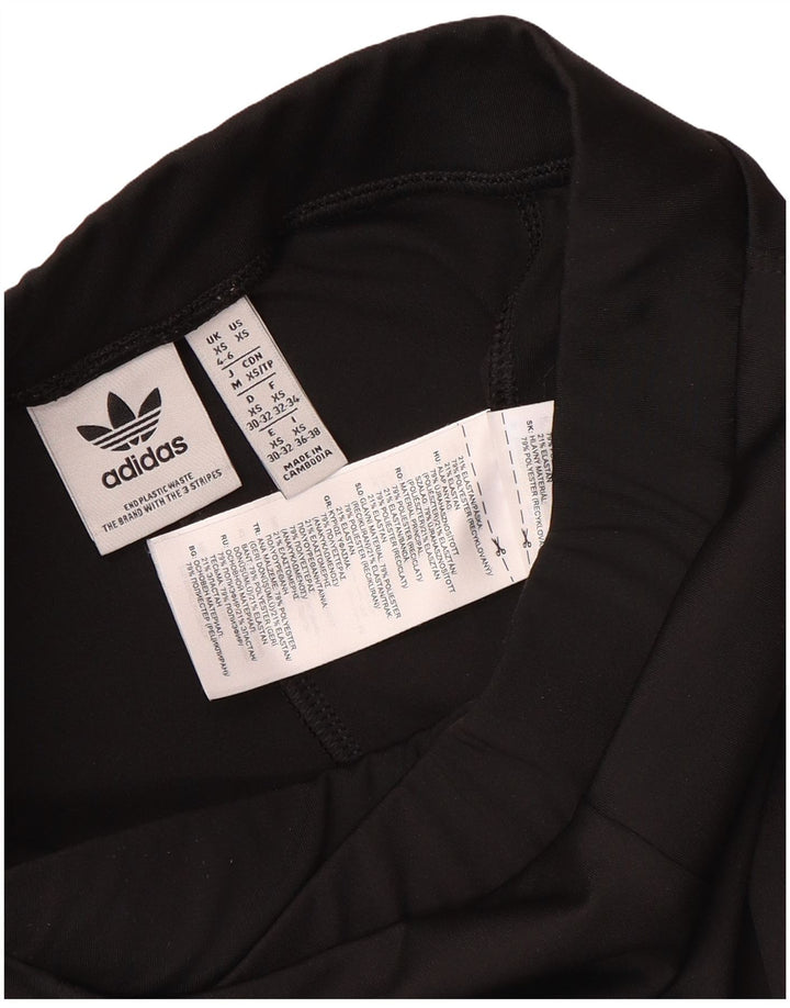 Adidas Dame Leggings UK 4/6 XS Sort Polyester