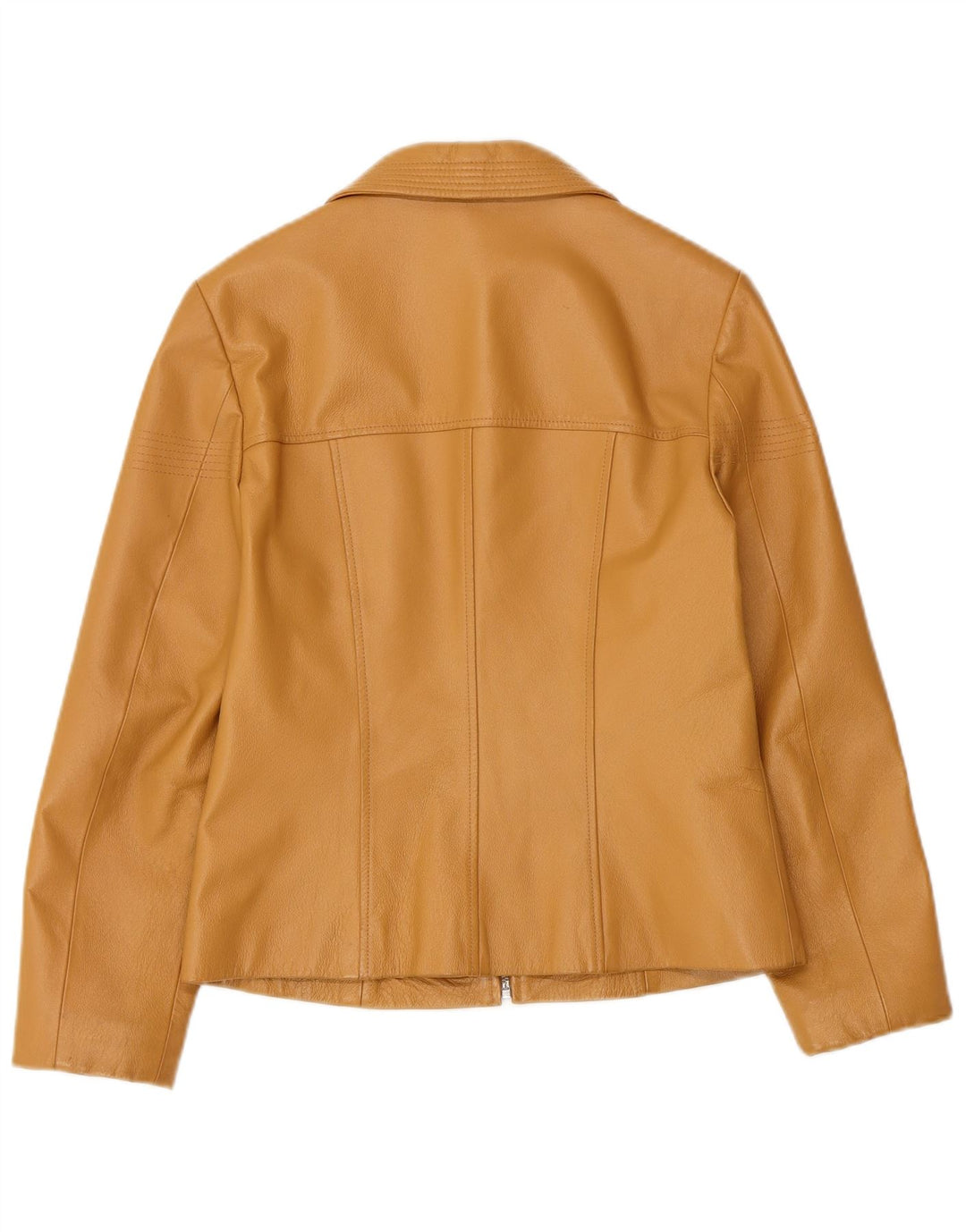 TOGETHER Dame Læderjakke UK 8 Small Beige Læder