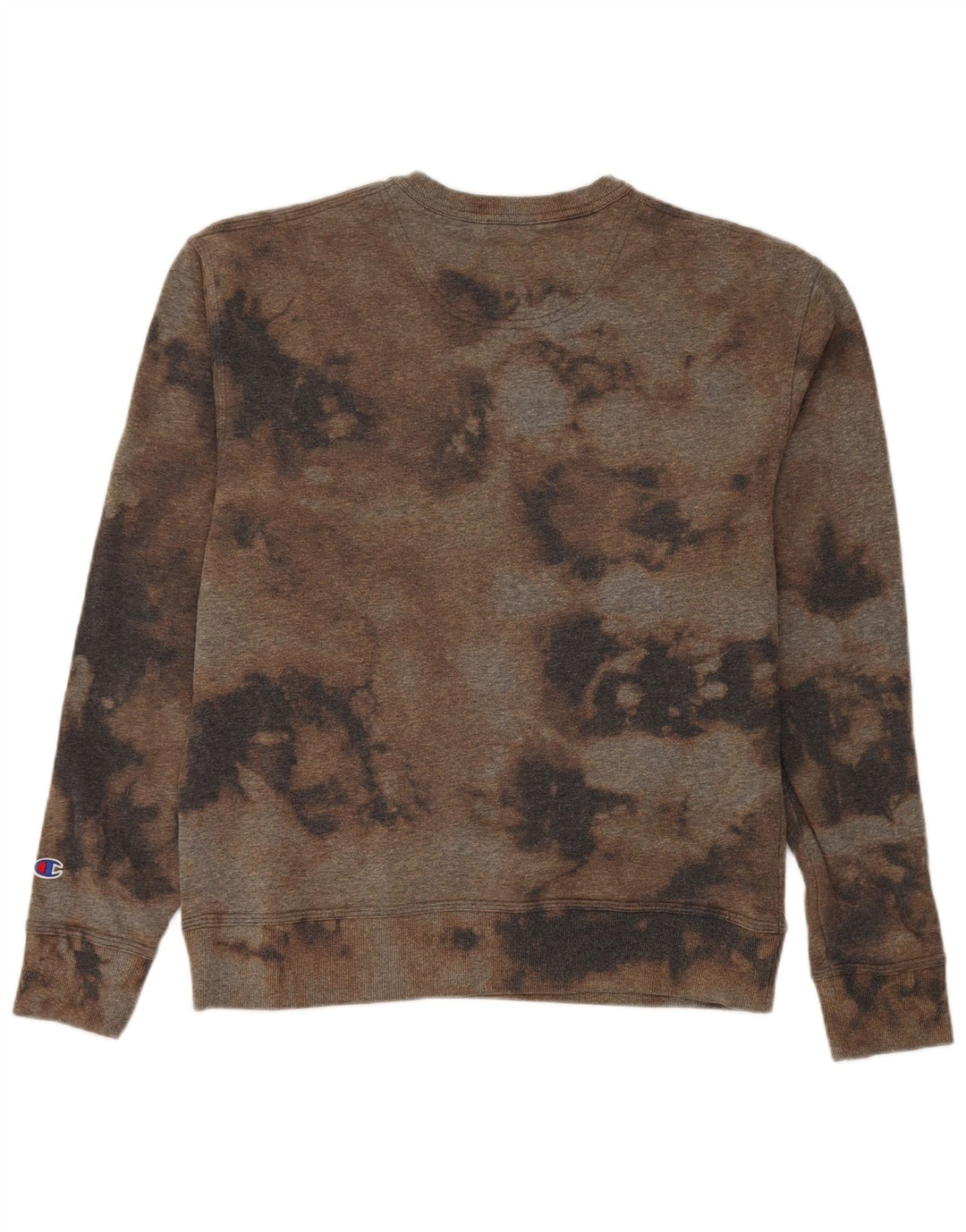 Champion Herre Sweatshirt Jumper Medium Brun Tie Dye
