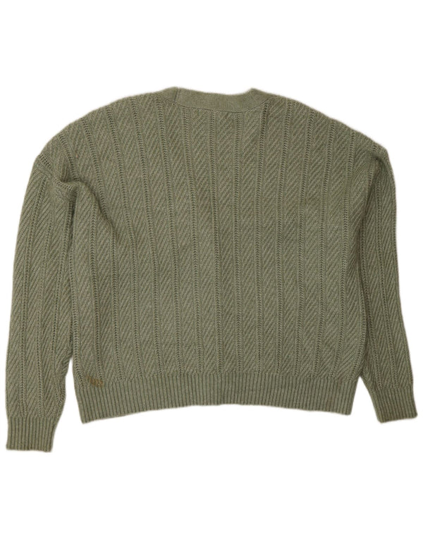 Marks & Spencer Dame Cardigan Sweater UK 18 XL Grøn Polyester