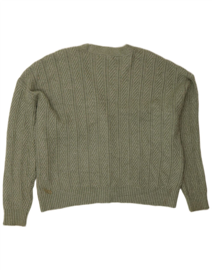 Marks & Spencer Dame Cardigan Sweater UK 18 XL Grøn Polyester
