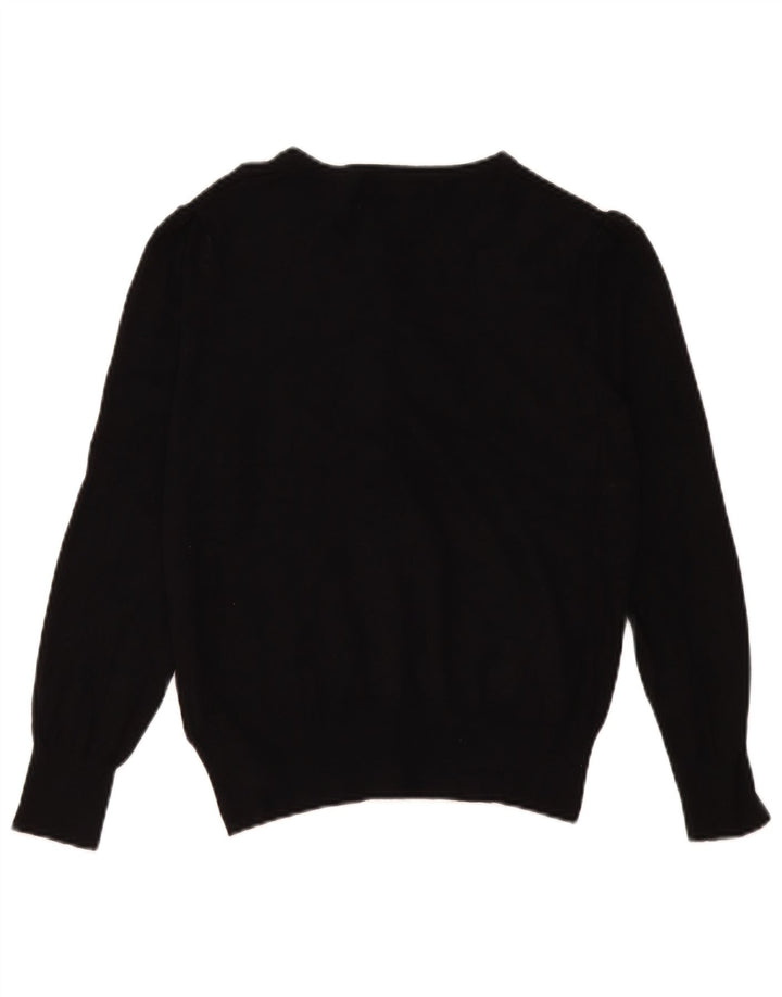 Marks & Spencer Dame Cardigan Sweater UK 14 Medium Black Viscose