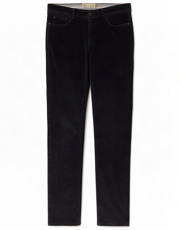 Fat Face Dame Lige Corduroy Bukser UK 10 Small W28 L29 Navy Blue