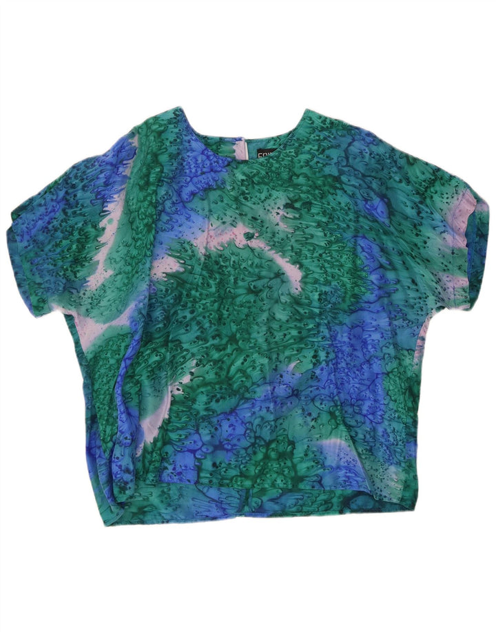 VINTAGE Womens Abstract Pattern Blouse Top UK 18 XL Multicoloured