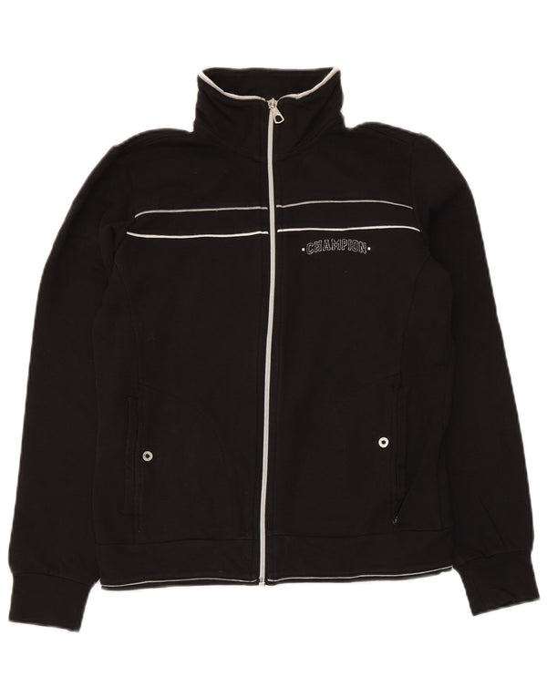 Champion Womens træningsdragt Topjakke UK 10 Small Black Bomuld
