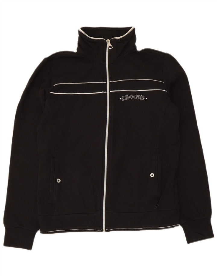 Champion Womens træningsdragt Topjakke UK 10 Small Black Bomuld