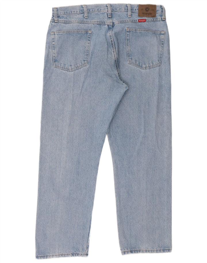 Wrangler Herre Regular Fit Straight Jeans W38 L29 Blå Bomuld