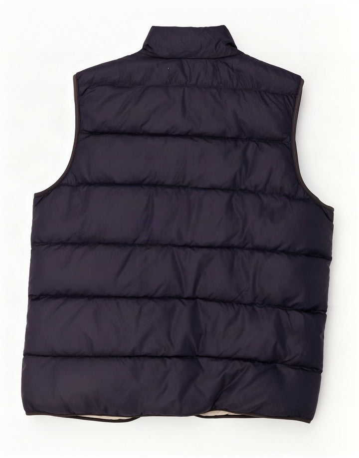 North Sails Herre Vendbar Polstret Gilet UK 38 Medium Navy Blue Polyamid