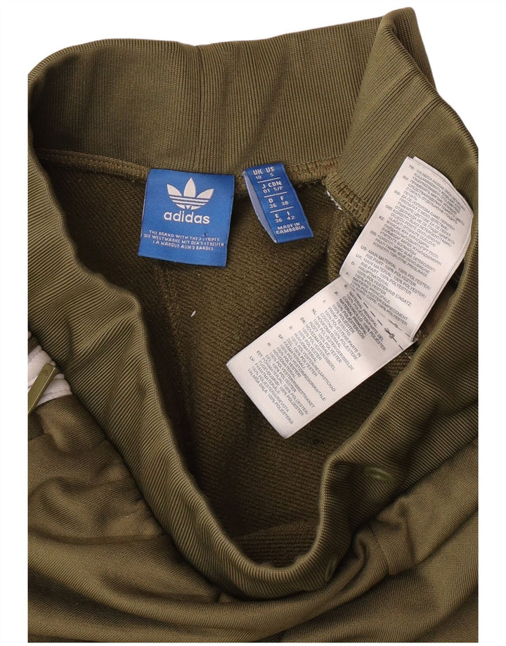 Adidas Dame træningsdragt Bukser Joggers UK 10 Small Khaki Polyester