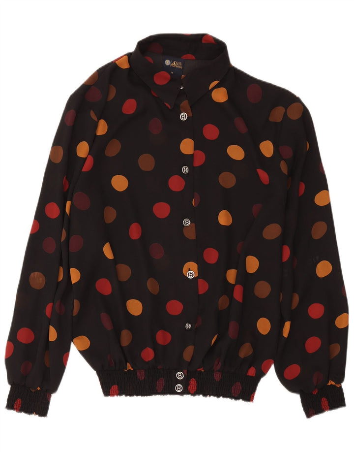 Your Sixth Sense Dame Oversized skjortebluse UK 16 Large Black Polka Dot