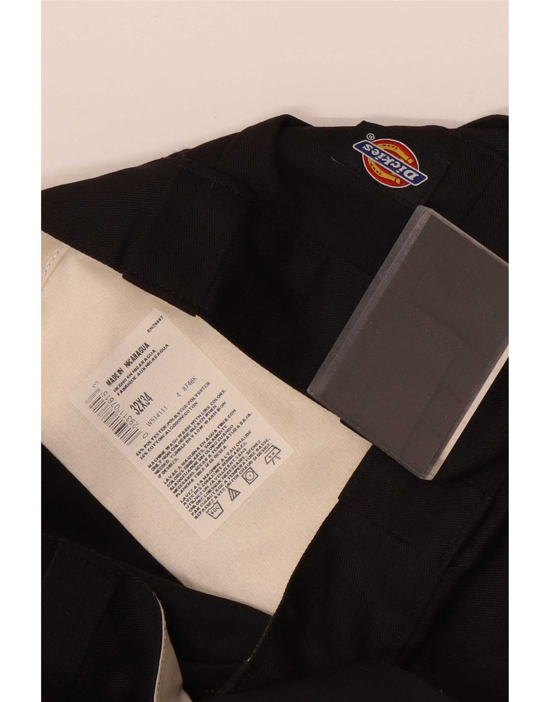 Dickies Lige Chinobukser til mænd W32 L34 Sort polyester