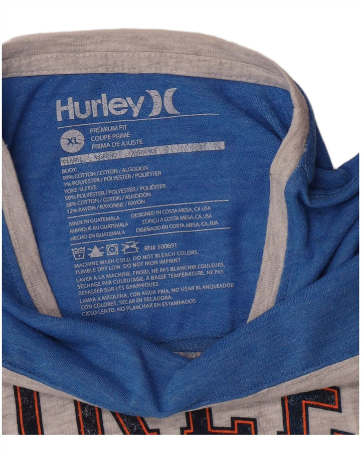 Hurley Boys Premium Fit grafisk T-shirt top 14-15 år Grå Colourblock