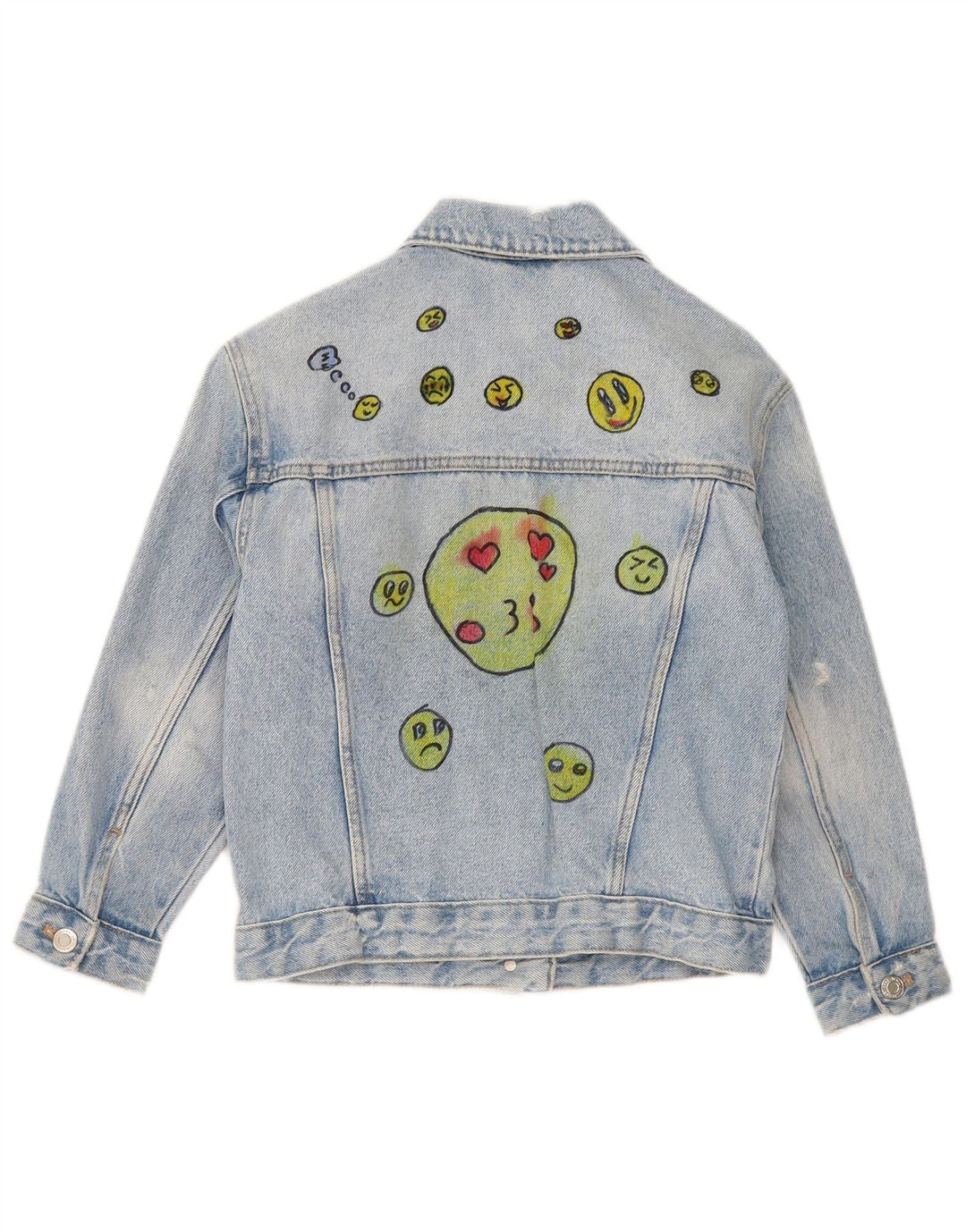 Zara piger grafisk denimjakke 8-9 år blå