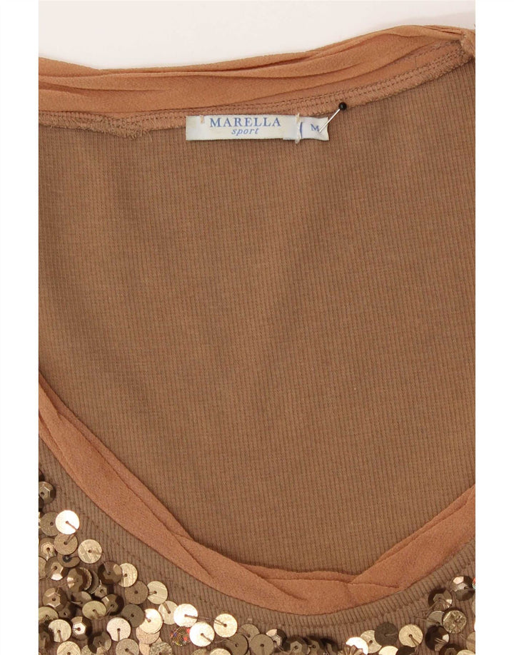 Marella Damevest Top UK 12 Medium Brun