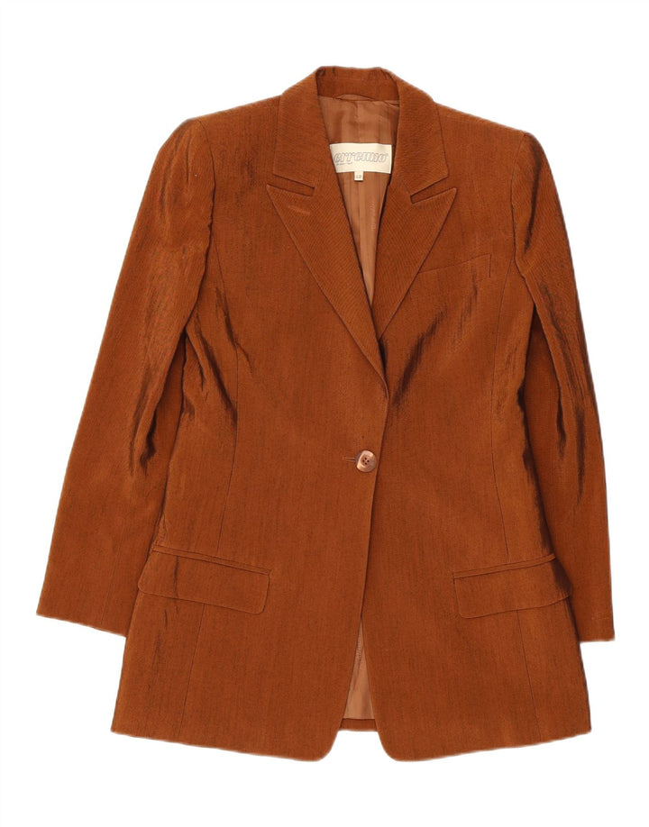 Erreuno Dame 1 Knap 2 Del Nederdel Sæt IT 42 Medium W26 Brun Acetat