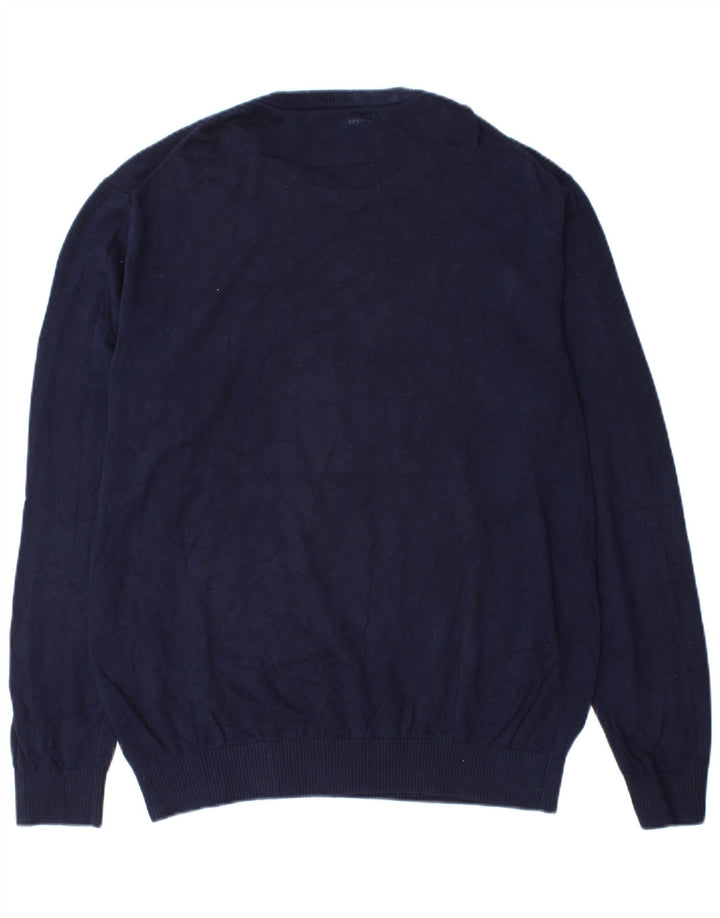 Joules herre rund hals sweater stor marineblå bomuld