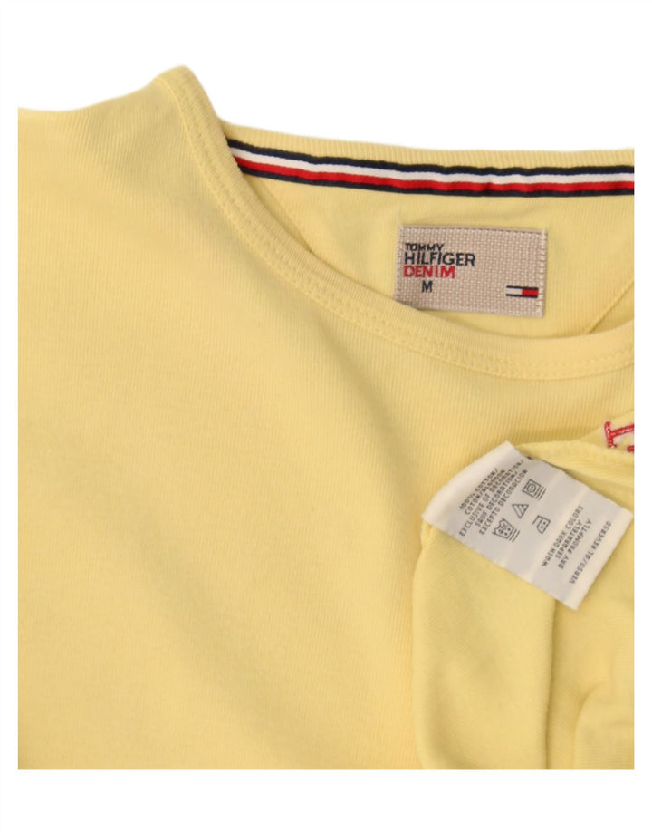 Tommy Hilfiger Herre T-Shirt Top Medium Gul Bomuld