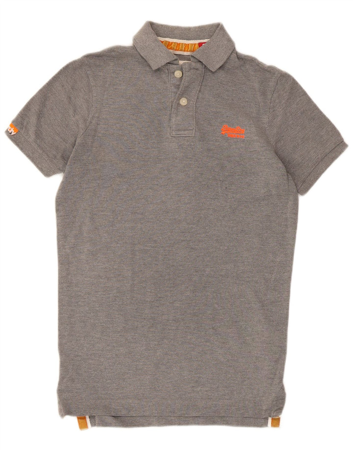 Superdry herre poloshirt lille grå bomuld